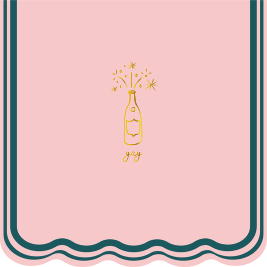 Scalloped Edge 'Yay' Icon Cocktail Napkins