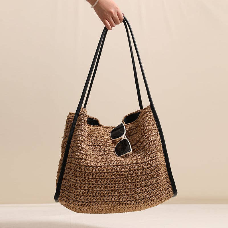 Elle Straw Shoulder Bag