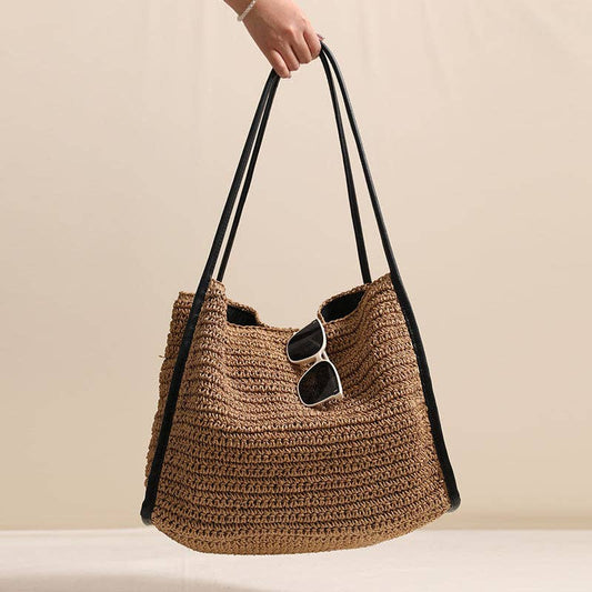 Elle Straw Shoulder Bag