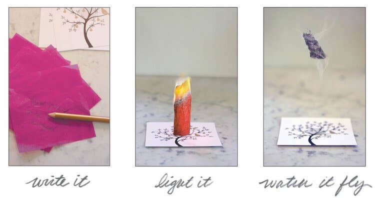 LET IT GO  / Wish-Making Mini Kit / 15 Sheets + Accessories