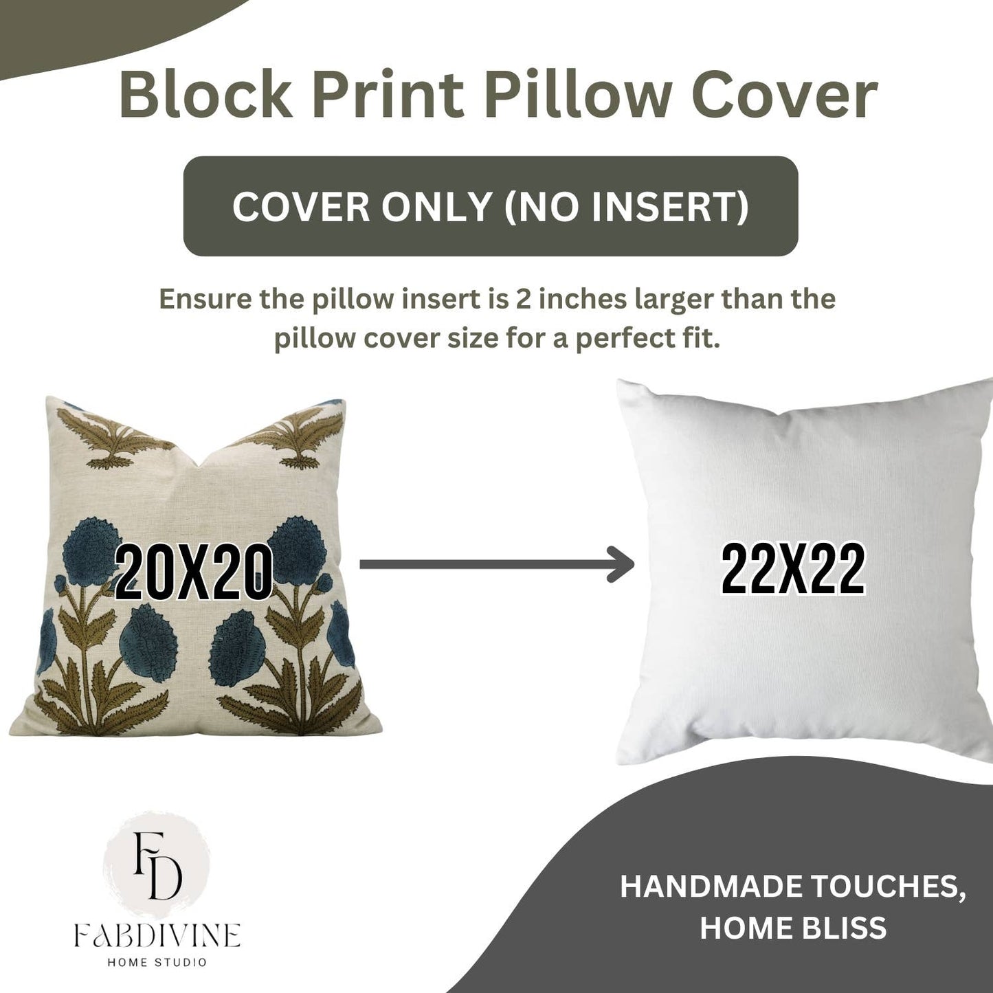 Bohemian Block Design Linen Blend Pillow Cover - Badshah  18"x18"