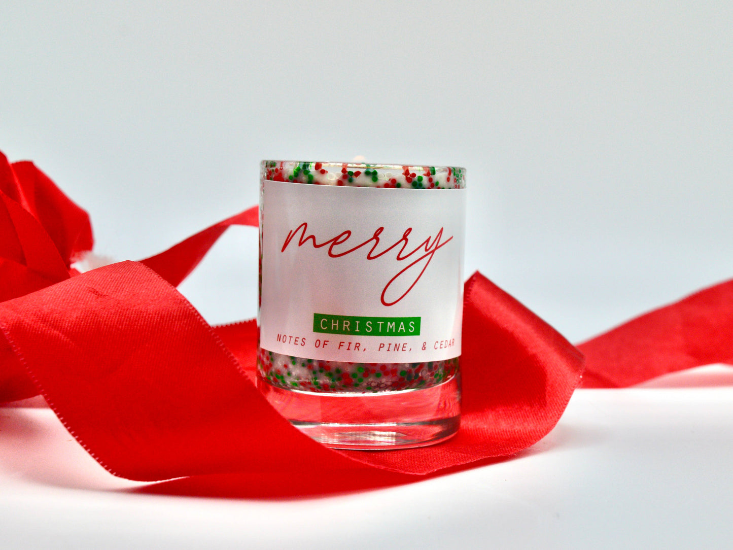 Mini Merry Christmas Sprinkle Candle
