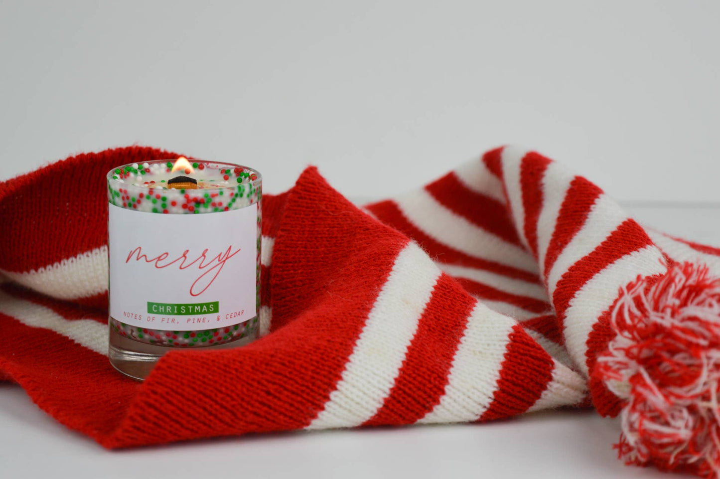 Mini Merry Christmas Sprinkle Candle